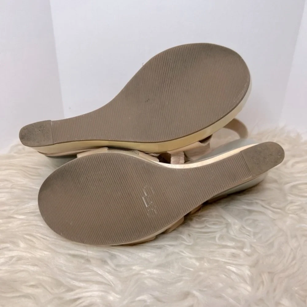 DIANE von FURSTENBERG Colorblock Platform Wedge‎ Sandals in Oceana Size 8.5